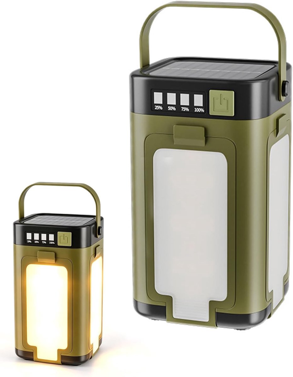 Campinglamp oplaadbaar - 4 beweegbare lampen - 6 verlichtingsmodi - ideaal voor kamperen - ShopVlot