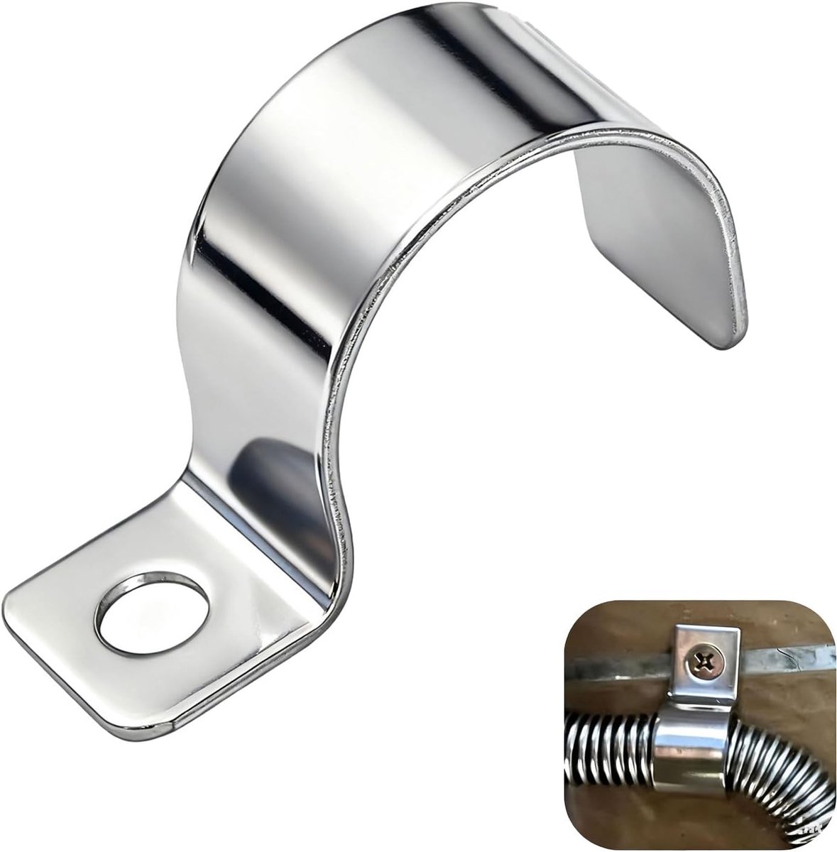 Pipe Clamps 25 mm - roestvrij staal - enkele opening - voor het bevestigen van kabels - ShopVlot