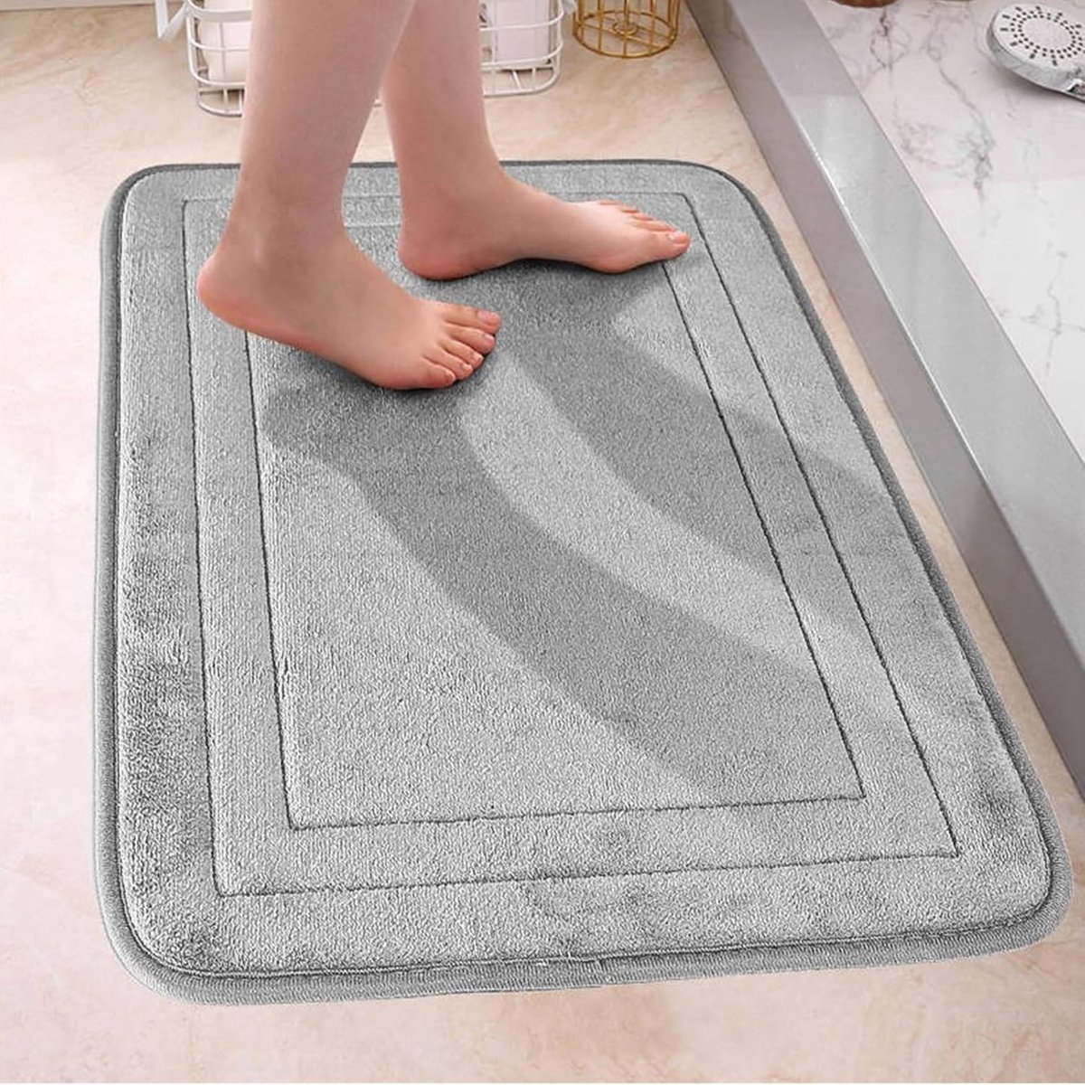 Badmat 50x80cm - Antislip - Zacht en waterabsorberend - Ideaal voor kleine badkamers - ShopVlot