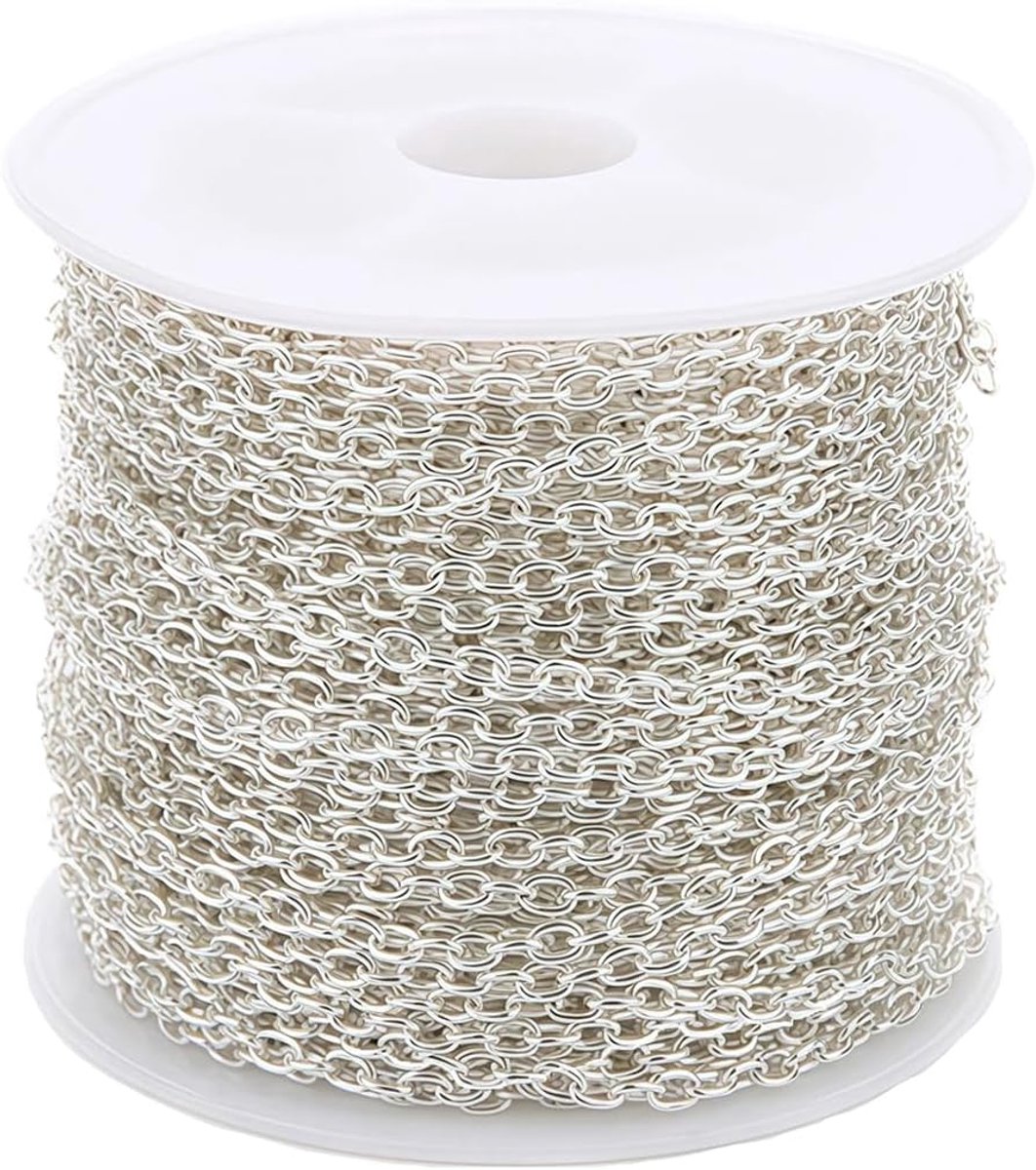 Ketting links 9m - roestvrij staal - 2x3mm - perfect voor DIY sieraden maken - ShopVlot