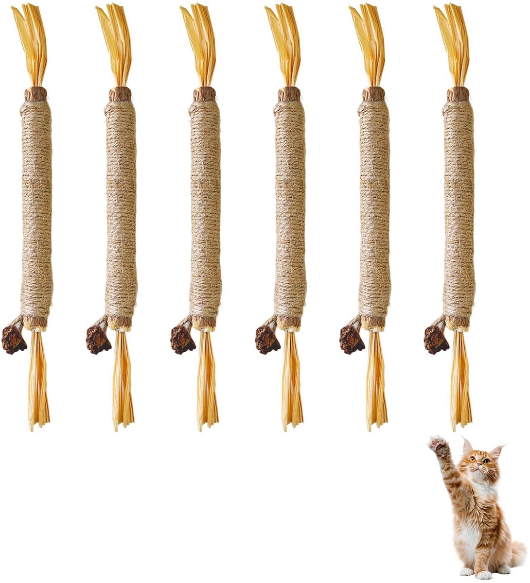 Solidchoice - Set van 6 Catnip Sticks voor Tandverzorging van Katten