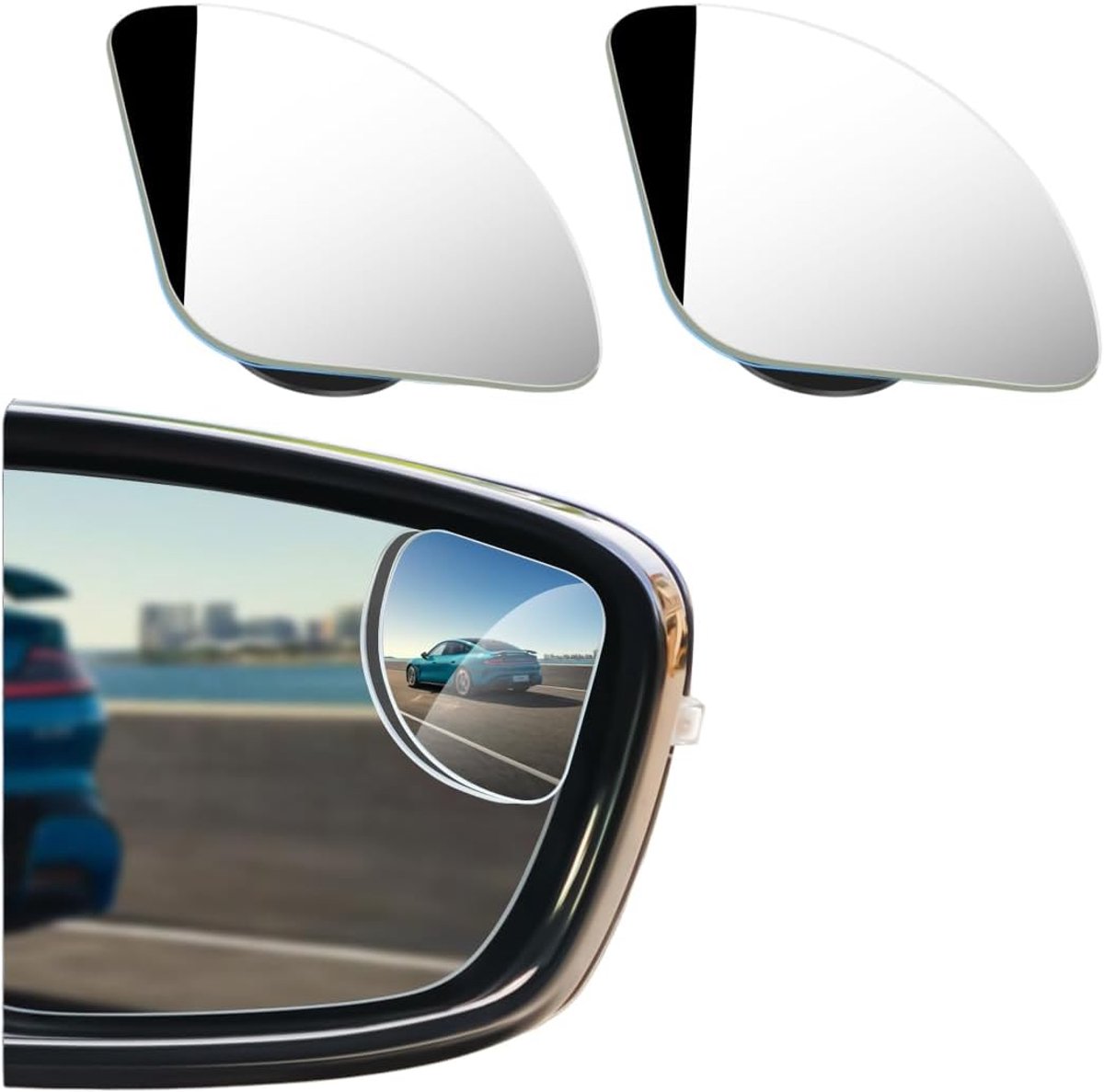 Blindspot spiegel 2 stuks - verstelbaar breedbeeld - 360° draaibaar - vergroot zicht voor veilig rijden - ShopVlot