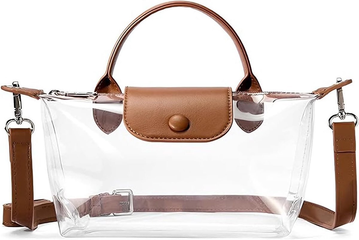 Mini-schoudertas voor dames, transparant, nylon, handtas, waterdicht, licht, voor dagelijks gebruik - ShopVlot