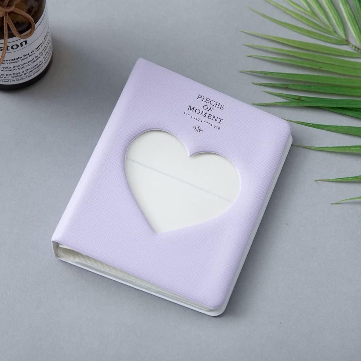 3 Inch Mini Photo Album for Camera, Kpop Photo Card Binder, 64 Pockets Love Heart Hollow Photo Card Holder Book - ShopVlot