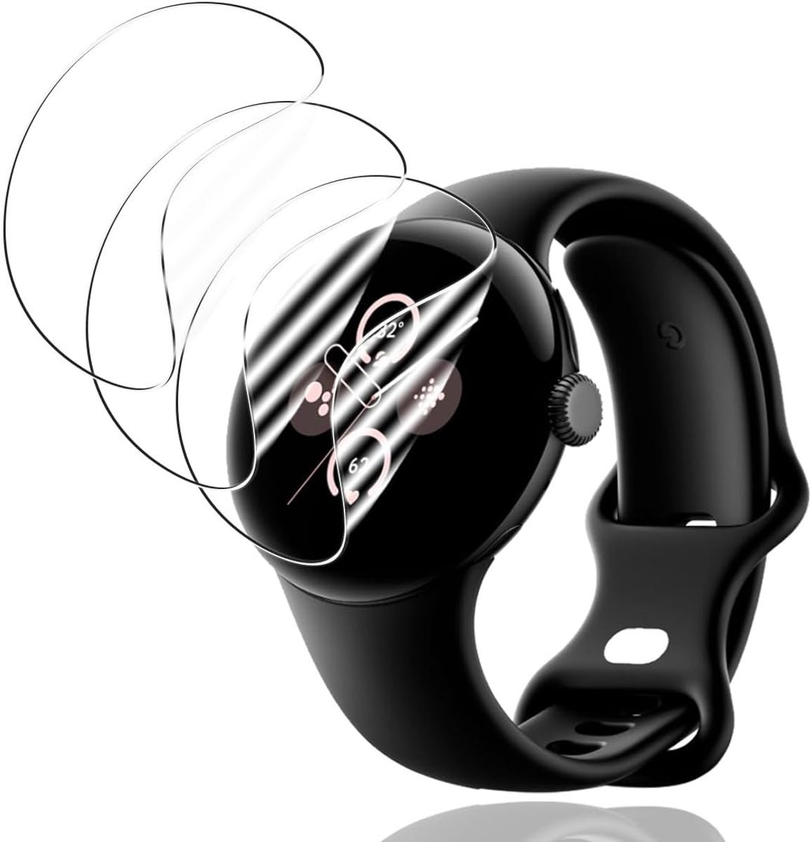 Protective Film for Goolge Pixel Watch 2, Soft TPU Film, Pack of 3 Screen Protector, 9H Hardness, Easy to Assemble - ShopVlot