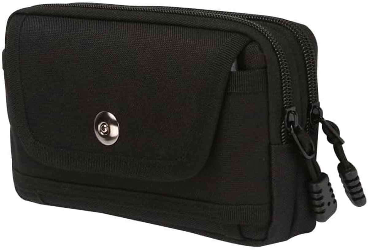 Heuptas Horizontaal Buideltas Tailletas Schoudertas Crossbody Tas Opbergtas Voor Dames en Heren Met Meerdere Vakken - ShopVlot
