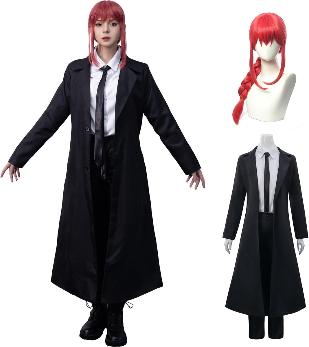 Fiamll Chainsaw Male Cosplay Costume Makima Cosplay with Wig Complete Set Chainsaw Man Cosplay Uniform Costume for - ShopVlot