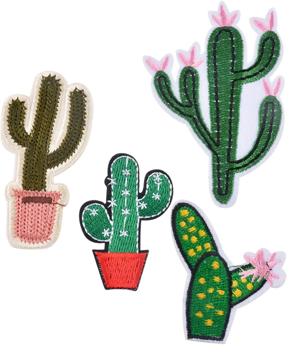Cactus iron-on patch 4 pieces cactus - ShopVlot