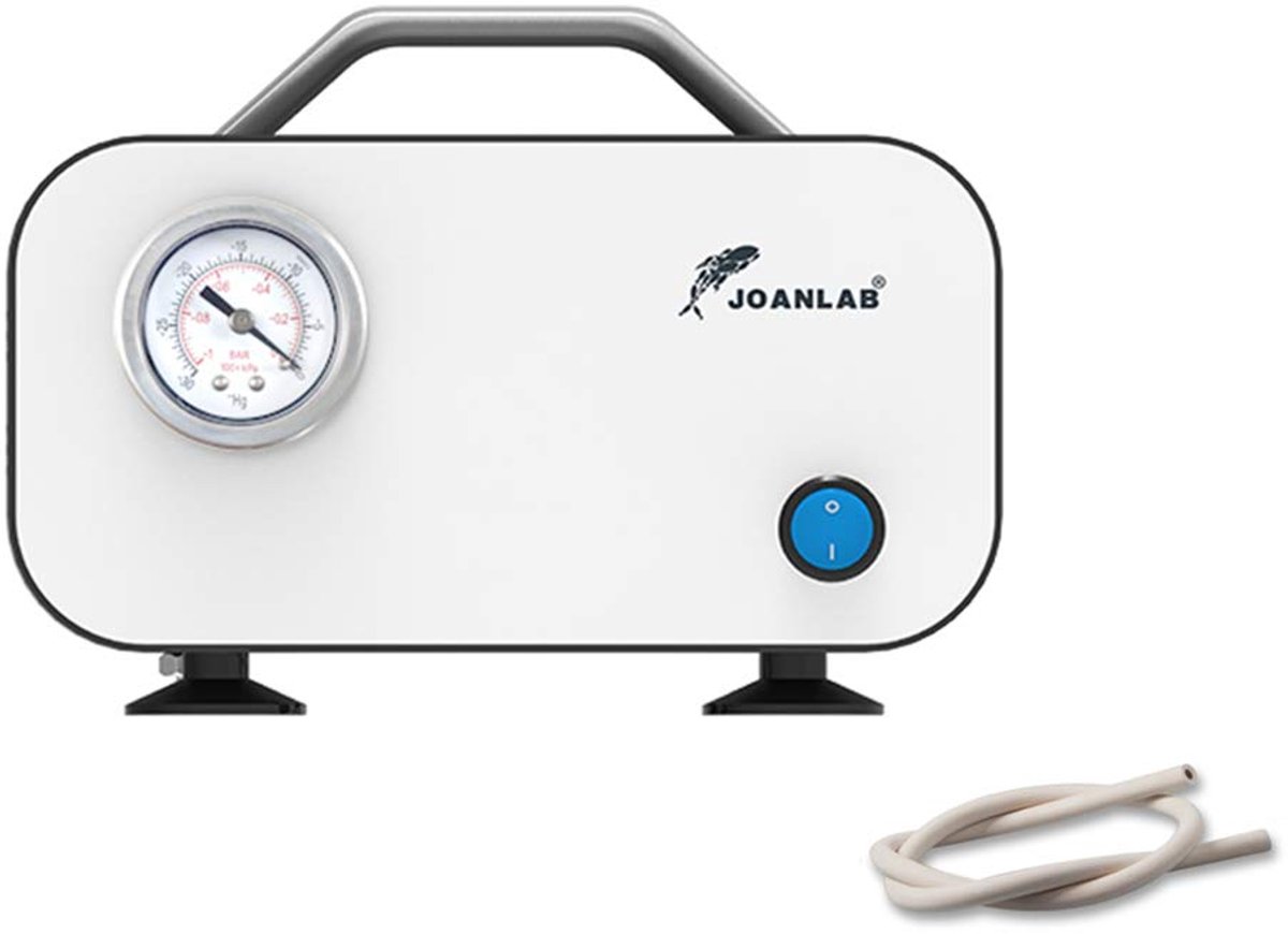 JOANLAB Oil-free Membrane Laboratory Vacuum Pump, Portable 10 L/Min, 0.075 Mpa Laboratory Pump with Rubber Hose - ShopVlot