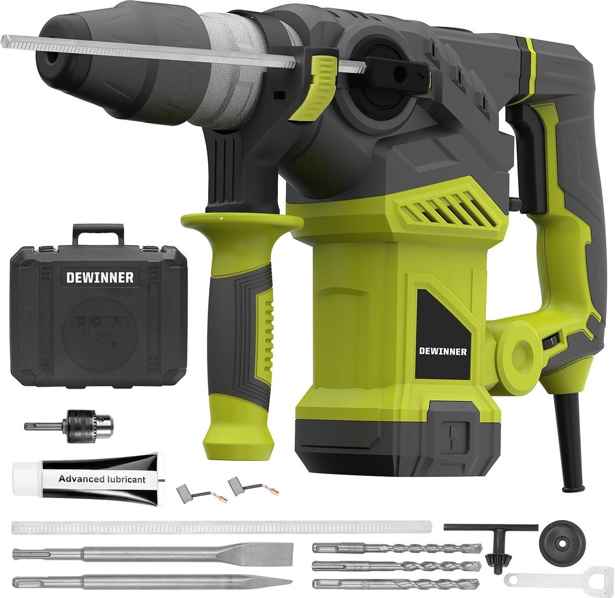 Rotary hammer drill, vibration control and safety coupling - ShopVlot