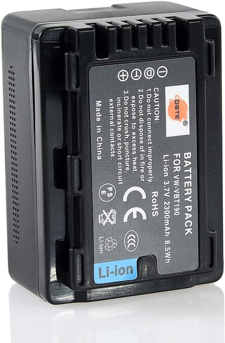 DSTE VW-VBT190 Battery Compatible with Panasonic HC-V270, HC-V380, HC-V510, HC-V520, HC-V530, HC-V550, HC-V710 - ShopVlot