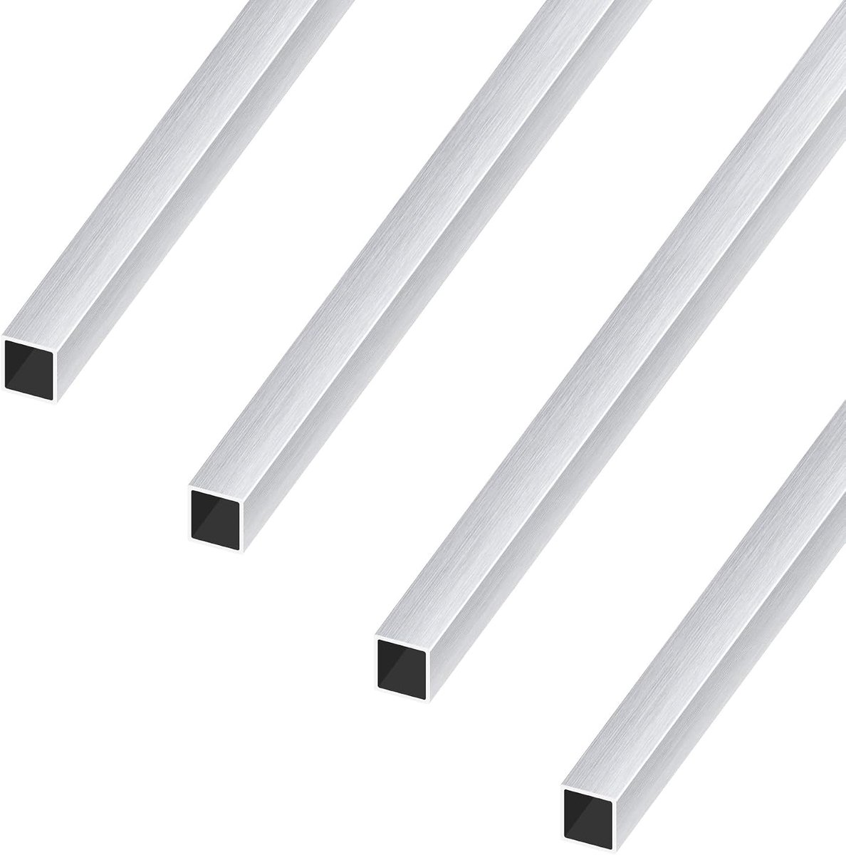 6063 Square Aluminum Tube, 12mm*12mm*1mm Wall Thickness,300mm Length Hollow Square Aluminum Tube,Suitable for DIY - ShopVlot