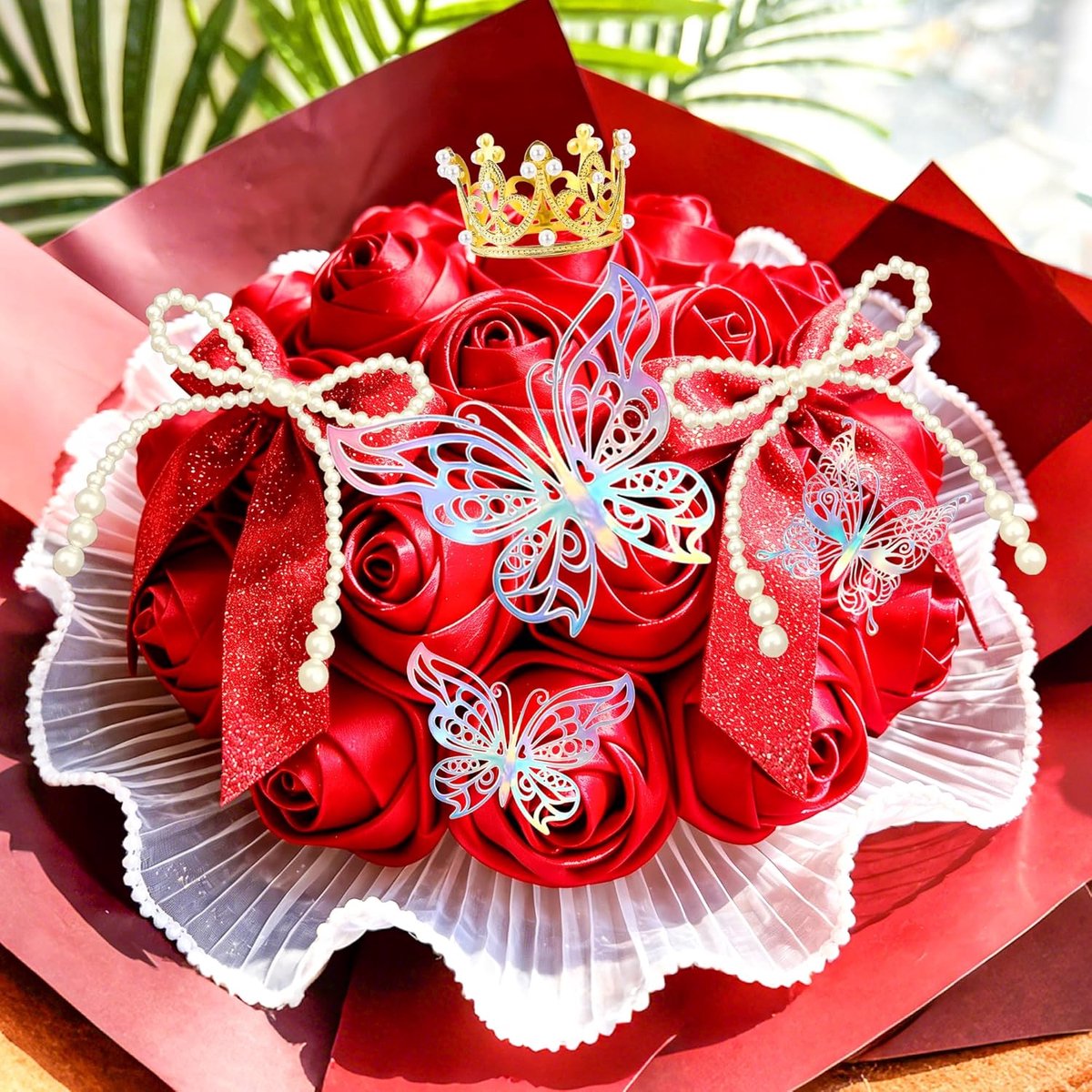 13stk parelboog decoratie bloemenboeketten parels bruidsdouche - ShopVlot