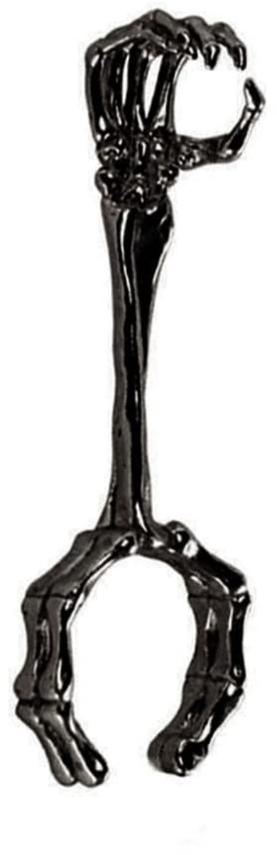 Chengxun Skull Hand Bone Smoking Ring Adjustable Cigarette Holder for Women and Men (Black) - ShopVlot