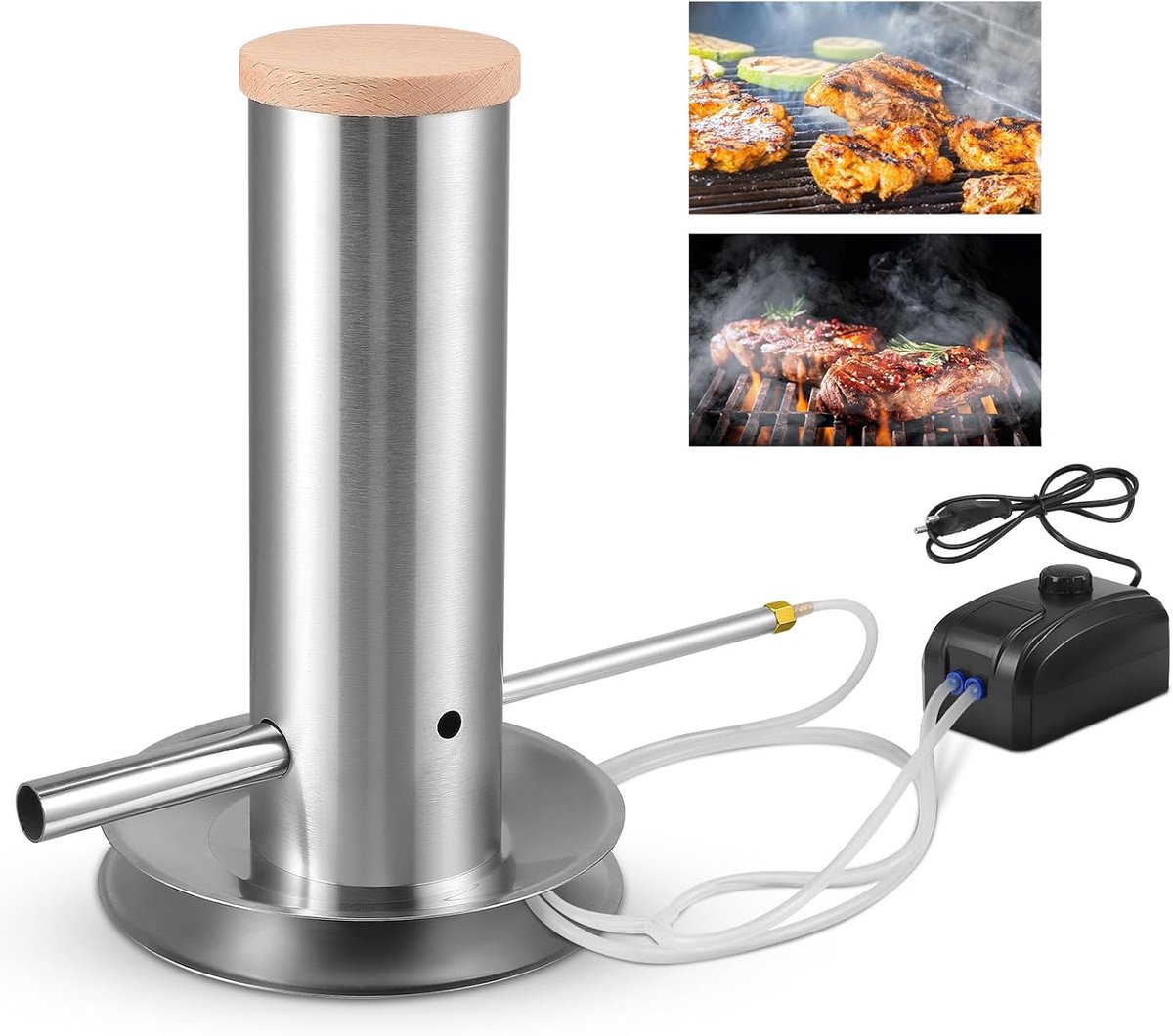 Stainless Steel Cold Smoke Generator with Electric Pump, Adjustable Smoke Generator for Smoker, Cold Smokers and Hot - ShopVlot