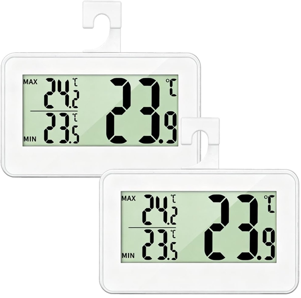 Koelkastthermometer, digitale koelkastthermometer, waterdichte koelkast- en vriesthermometer met ophanghaak en goed - ShopVlot