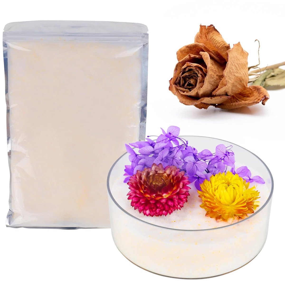 Silica gel 500g - Droogmiddel voor bloemen - Minimale druk op verse bloemen - Ideaal voor creatief gebruik - ShopVlot