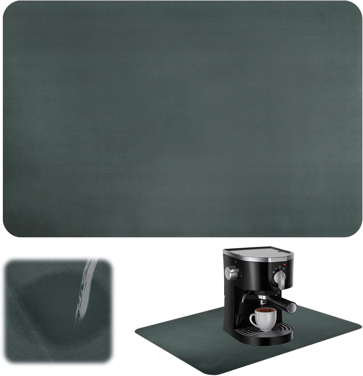 Afvoermat voor koffiezetapparaat 50 × 60 cm - Absorberend droogmat - Snelle droging - Houdt aanrecht droog - ShopVlot