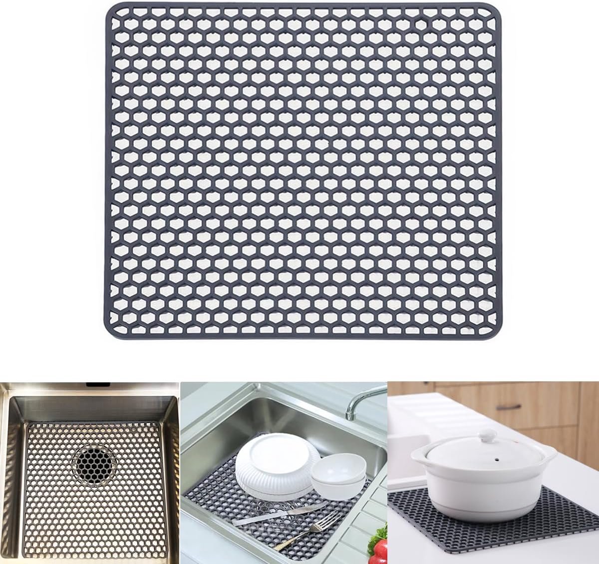 Afvoer mat 30x30 cm - Food grade silicone - Antislip ontwerp - Ideaal voor fruit en groenten - ShopVlot