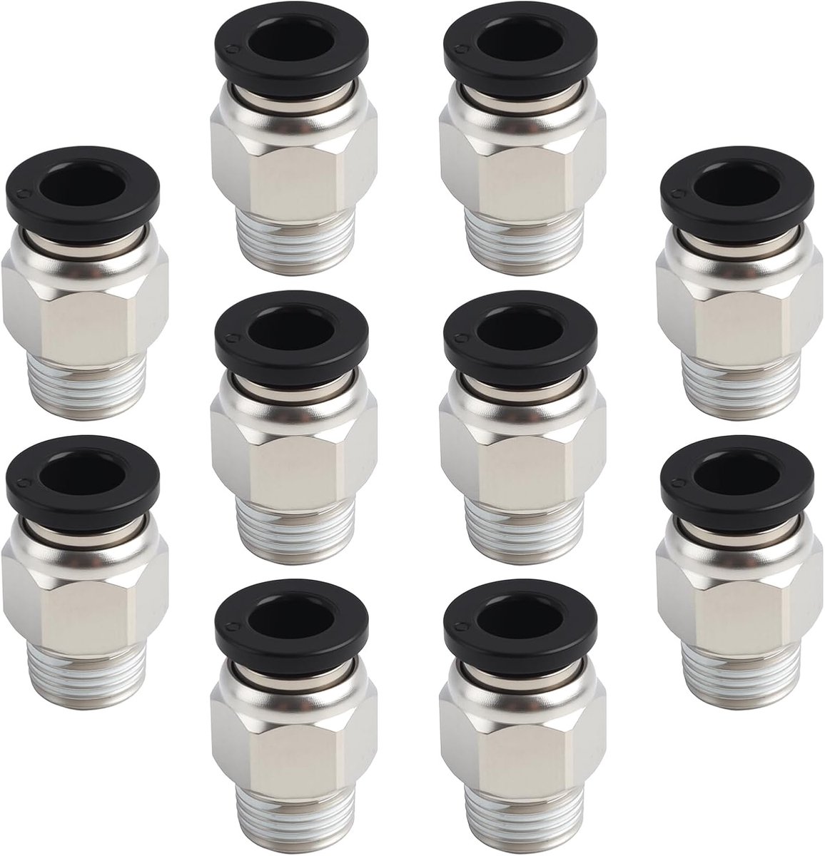 Snelle koppeling 6mm OD - 1/8 Inch BSP draad - Messing en kunststof - Ideaal voor pneumatische systemen - ShopVlot