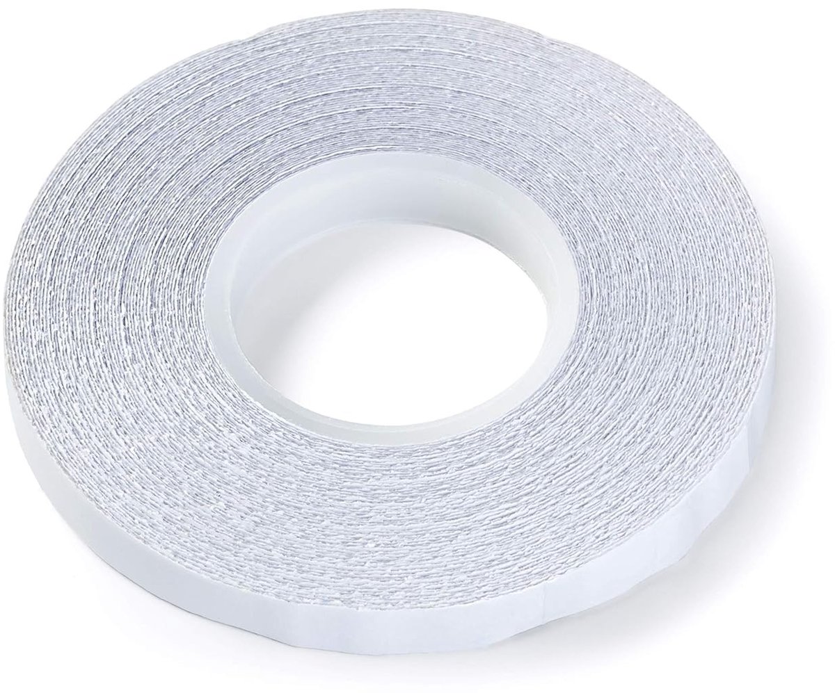 Dubbelzijdig transparant plakband van 20 m en 6 mm voor bevestigen van materialen, naaien en knutselen, wasbaar en zonder resten, ideaal voor creatieve projecten