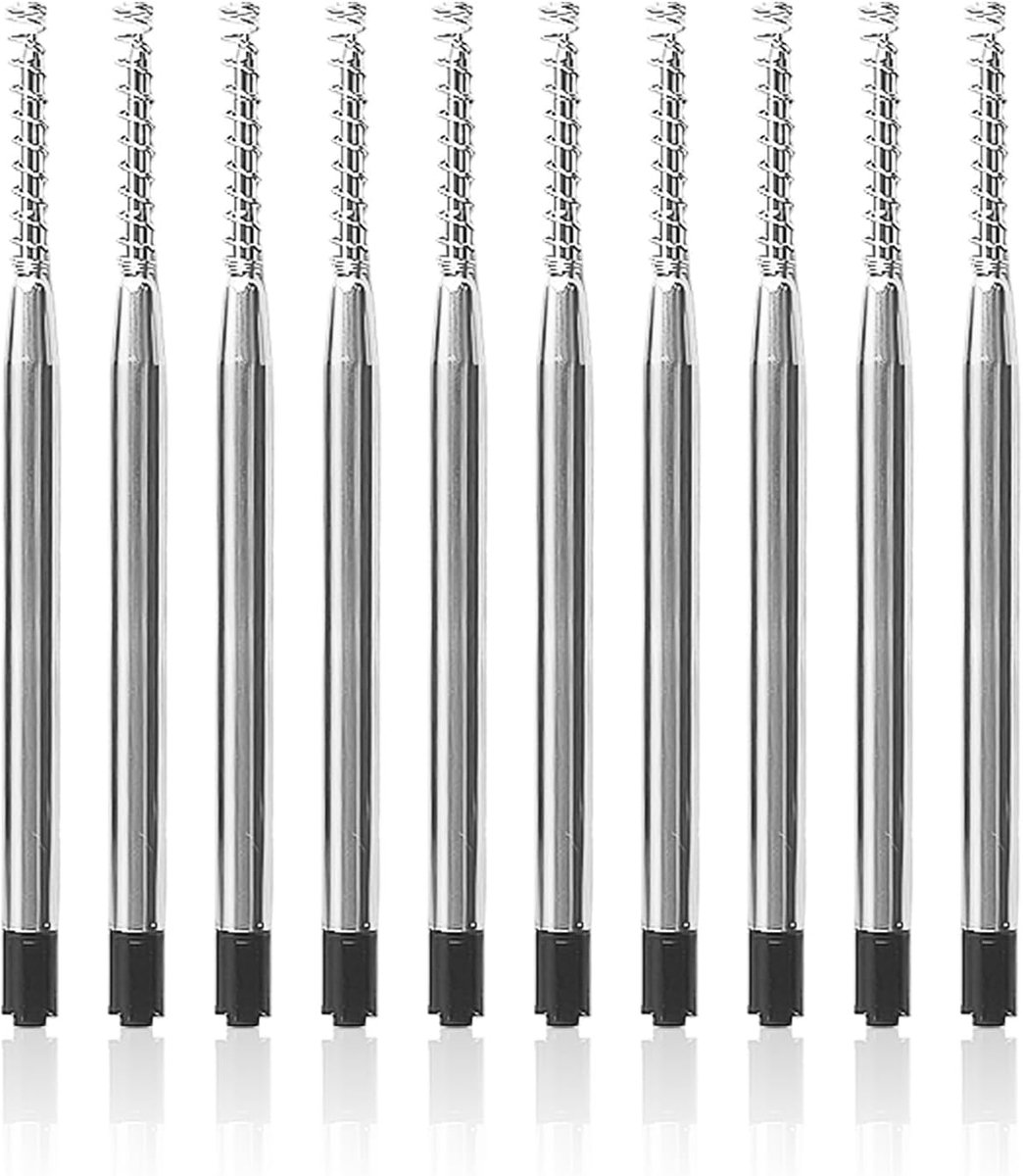 Balpen navullingen 10 stuks - roestvrij staal - geschikt voor metalen pennen - duurzame kwaliteit - ShopVlot
