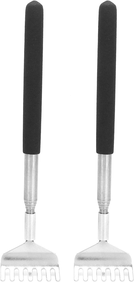 Telescopische rugkrabber 20,68 cm - roestvrij staal - uitschuifbaar - verlichting van jeuk - ShopVlot