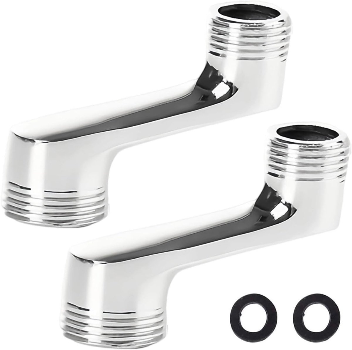 Socket adapter 1/2 naar 3/4 - messing - verstelbaar - voor douchekranen - ShopVlot
