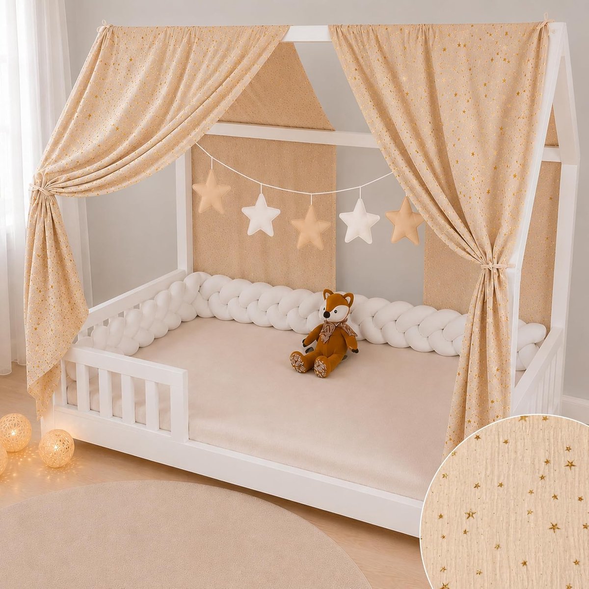 Bedhanddoek Cabin 2-delig - 100% Katoen Chiffon - Magische Sfeer voor Kinderen - ShopVlot