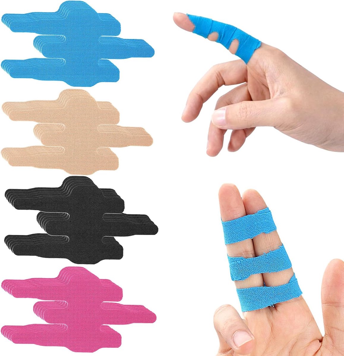 Vingertape 24 Stuks - Voorgeknipt 3 Banden - Ademend materiaal - Ondersteuning voor vingers en duim - ShopVlot