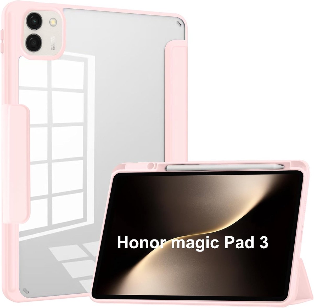 Beschermhoes Honor Magic Pad 3 13,3 Inch - Transparant - Schokbestendig - Inclusief Penhouder - ShopVlot