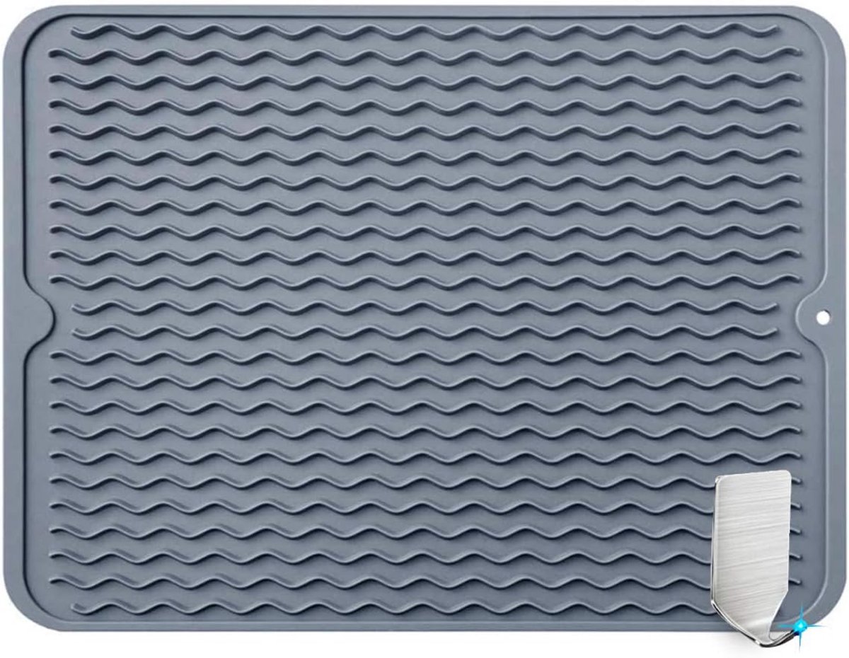 Grote Siliconen Afdruipmat voor Aanrecht en Afwasbak - Hittebestendig & Antislip