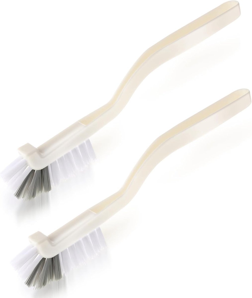 2 stuks schrobborstels voor schoonmaken, keuken schrobborstel, afwasborstel met stevige haren voor gootsteen, pannen en vaatwasser randen