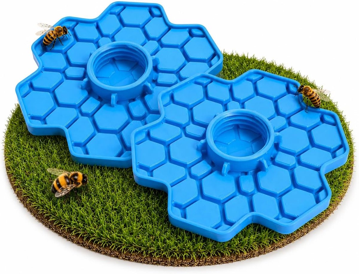 Bijendrinker set 2 stuks - Blauw - Geschikt voor bijen en vlinders - Ideaal voor in de tuin - ShopVlot