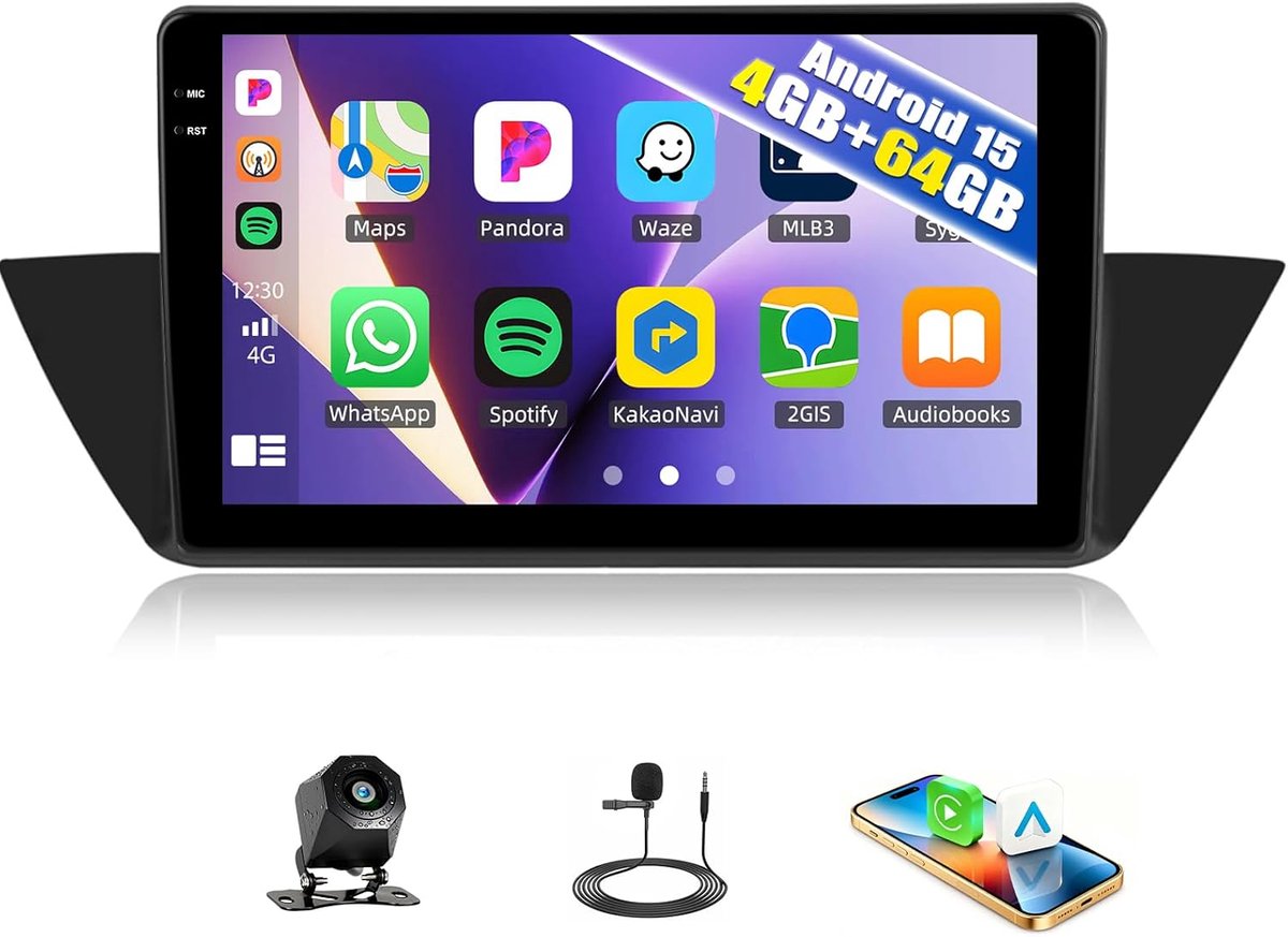 Auto Radio 10 Inch - Android 15 - 64GB Geheugen - Navigatie met Bluetooth - ShopVlot