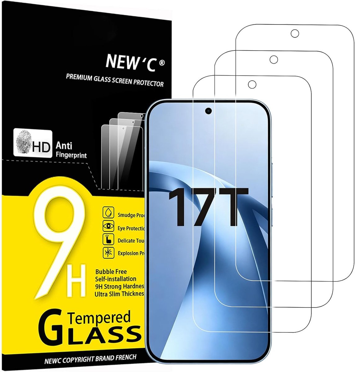 Screen protector voor Xiaomi 17T 6,59 inch - gehard glas - ultra transparant - maximale bescherming - ShopVlot