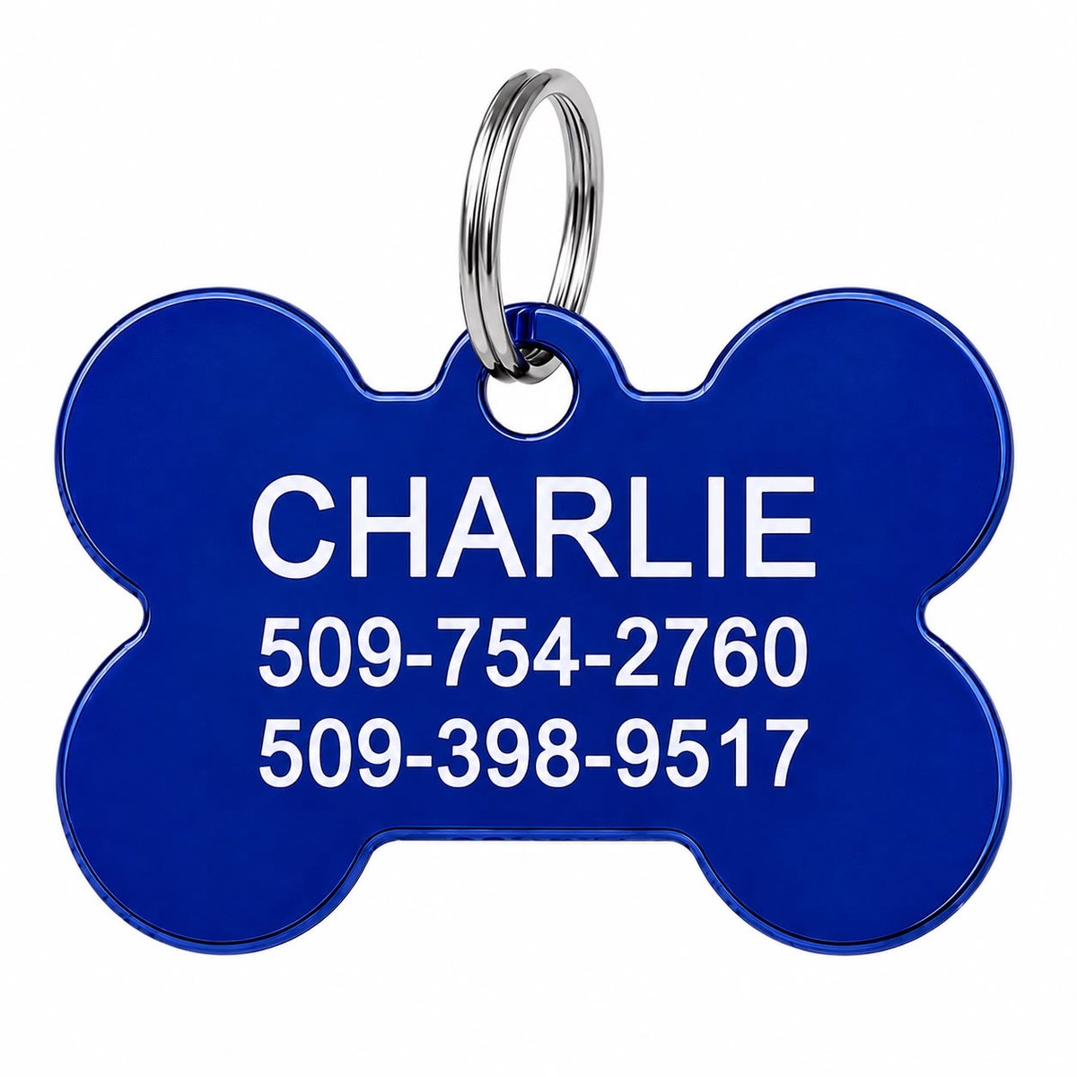 Hondenpenning Hondenbotje inclusief graveren | Hondenbotje Graveren | Aluminium Hondenpenning | Donkerblauw | Petshop Seven®