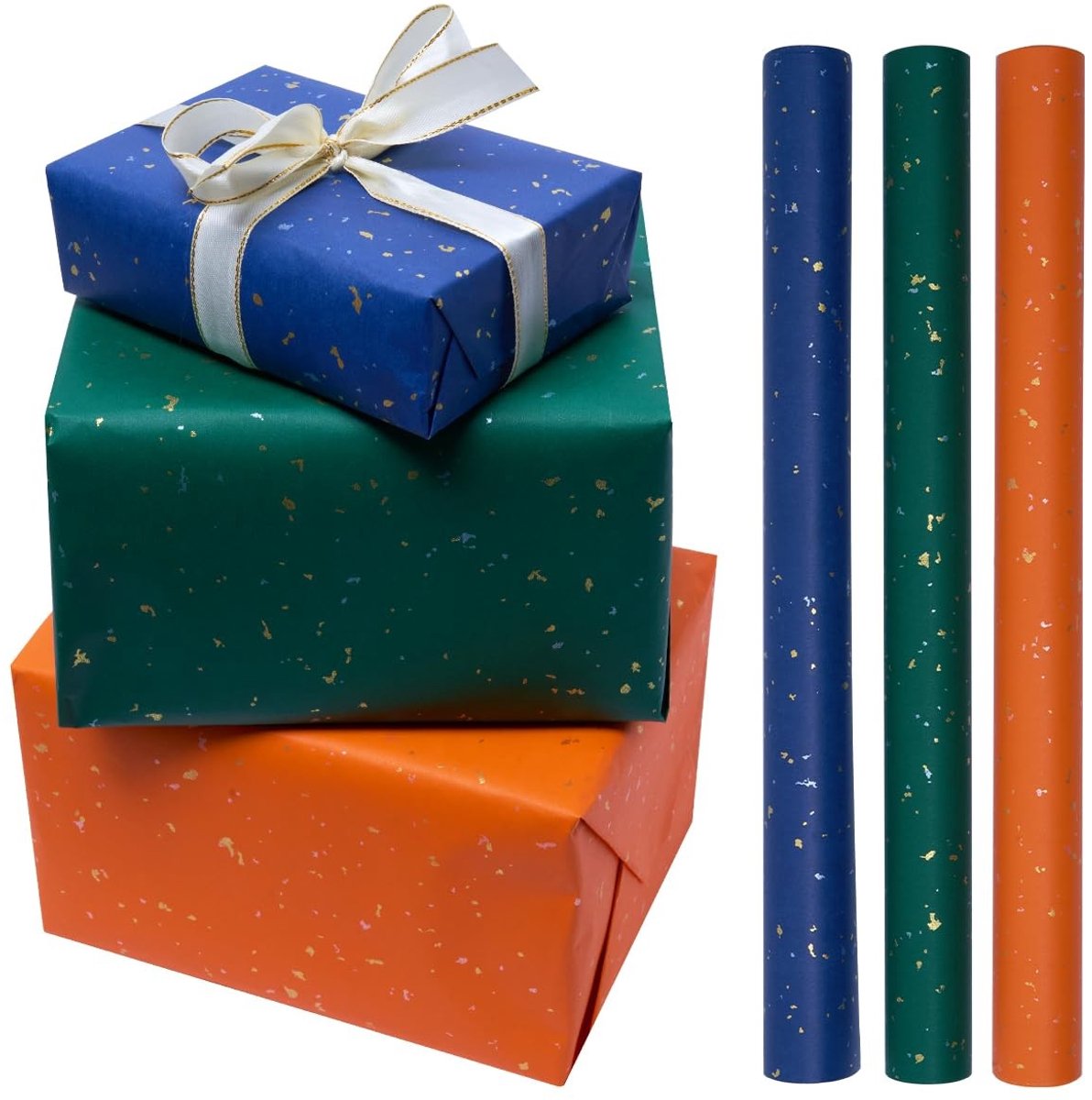 Solidchoice - Set van 3 Rollen Cadeaupapier voor Feestelijke Gelegenheden