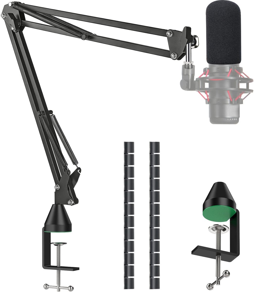 Solidchoice - Professionele Microfoon Boom Arm Stand met Schuimcover
