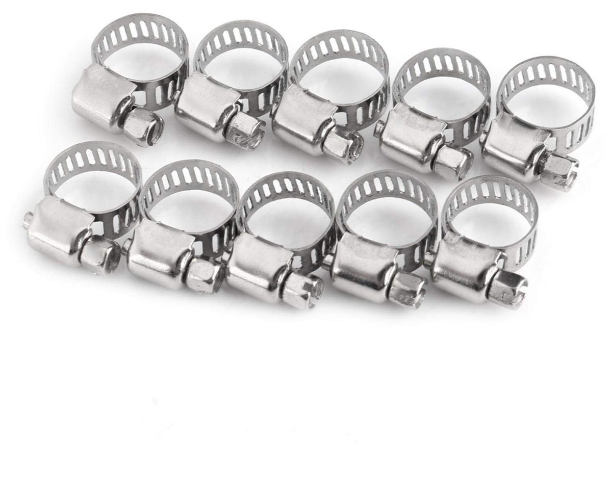 Solidchoice - Set van 10 RVS Slangklemmen voor Diverse Toepassingen