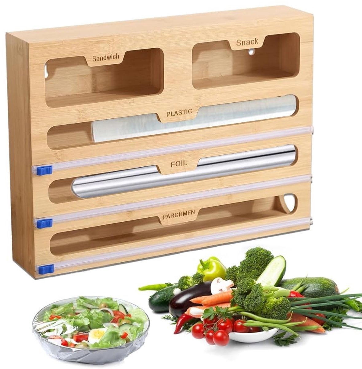Solidchoice - Bamboo Foil Dispenser met Snijfunctie