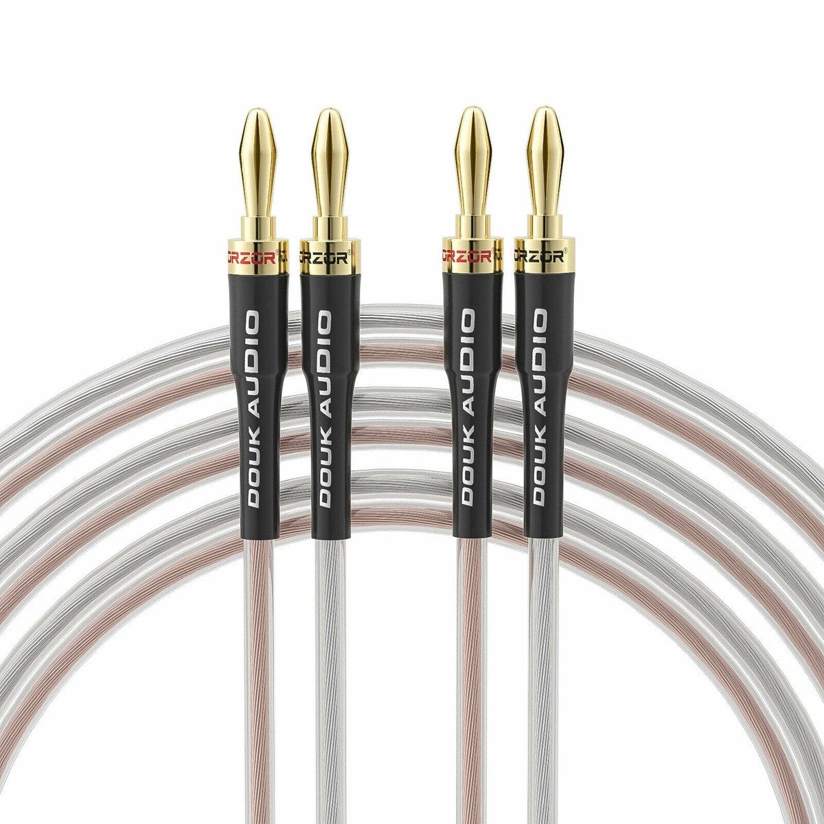 Solidchoice - 14AWG OFC Luidsprekerkabel met Goudgeplateerde Banana Plug