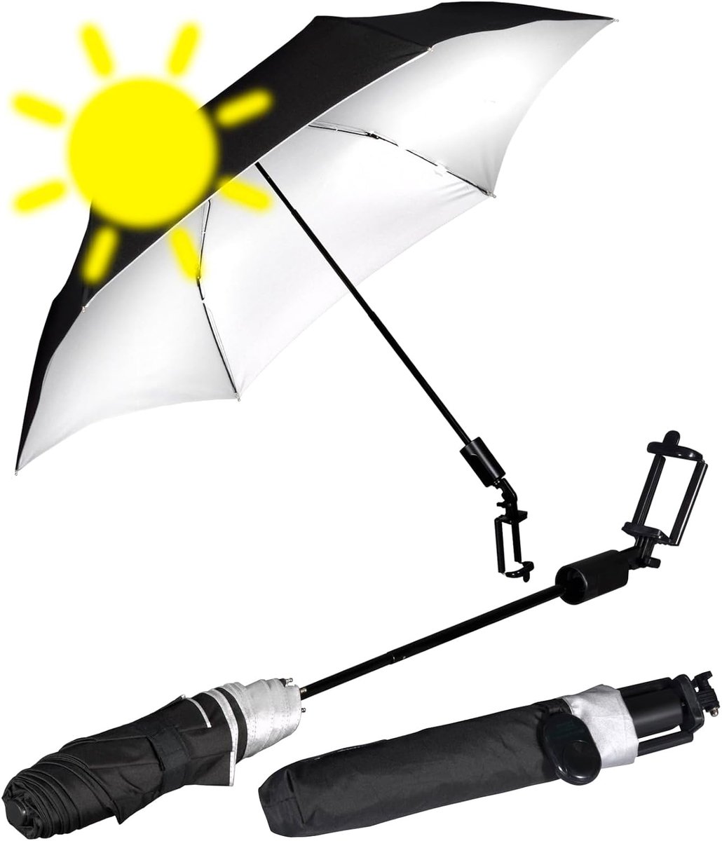 Zakparaplu met handopener - UV-bescherming - Selfiestickfunctie - Ideaal voor onderweg - ShopVlot