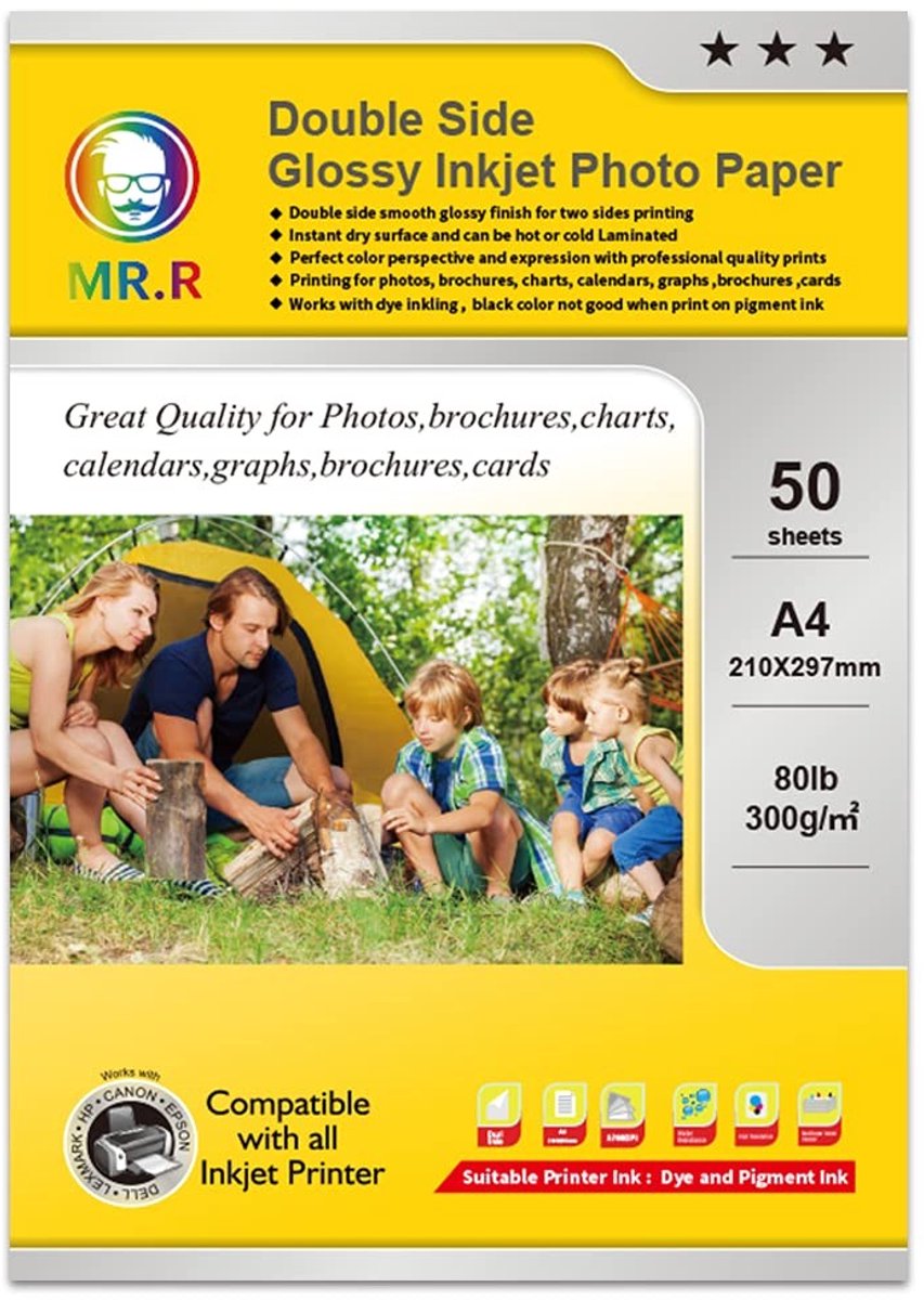 Solidchoice - Set van 50 A4 Hoogglans Fotopapier 300gsm