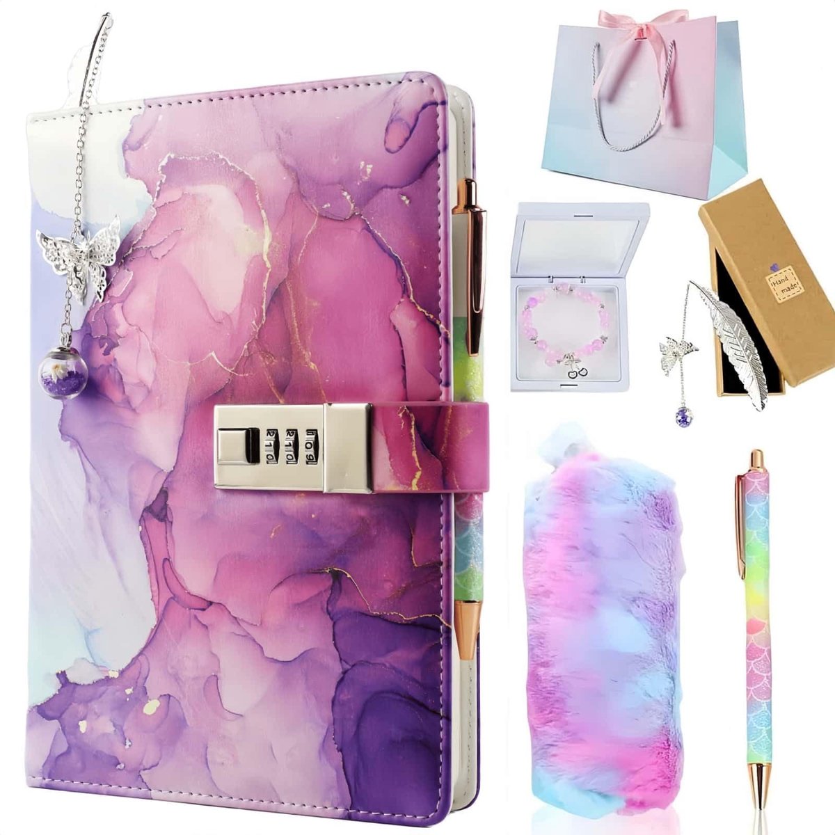 Solidchoice - Dagboek voor Meisjes - Inclusief Glitterpen en Armband
