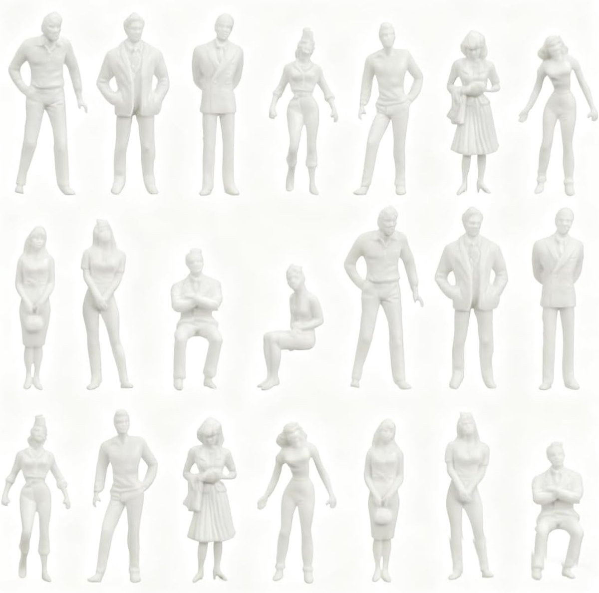 Miniatuurfiguren 100 stuks - schaal 1:150 - diverse stijlen - voor creatieve projecten - ShopVlot