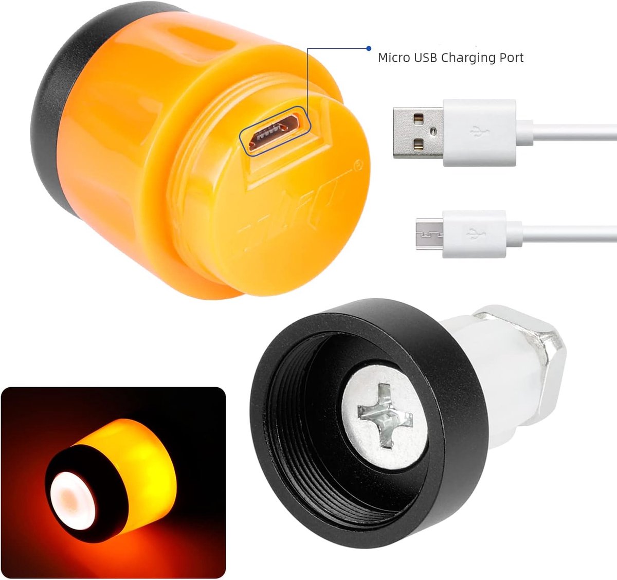 Led-waarschuwingslampje waterdicht - verlengstuur voor Xiaomi M365 Pro Pro2 1S Mi3 - knipperlicht - veilig rijden - ShopVlot