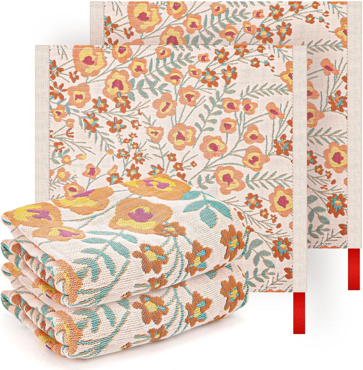 Keukenhanddoeken 4 stuks - super absorberend - 100% katoen - lintvrij en met ophanglus - ShopVlot
