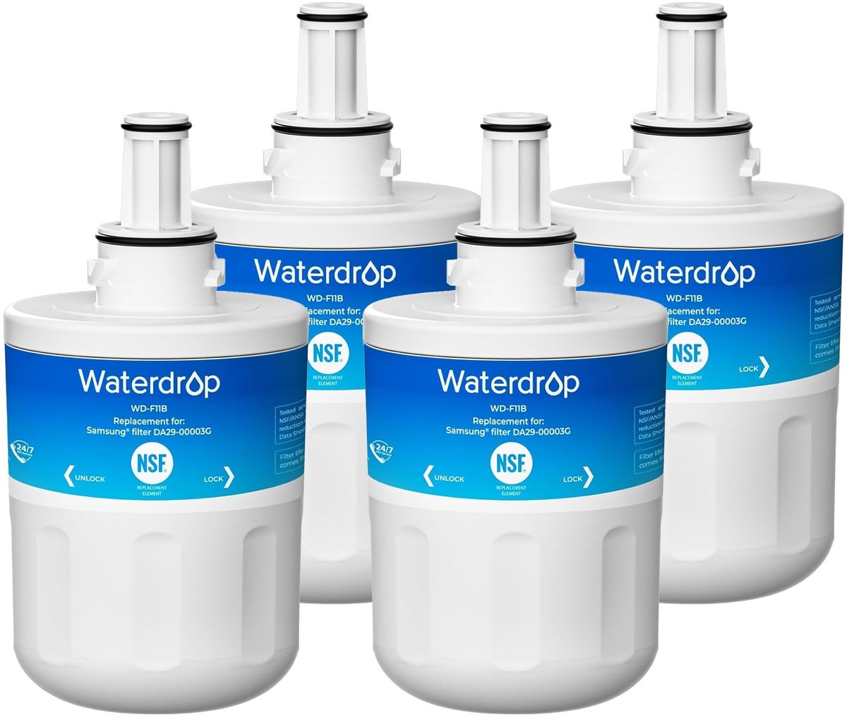 Solidchoice - Waterfiltervervanging voor Samsung, 4 Stuks