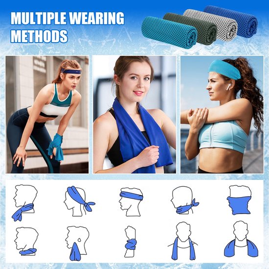 Solidchoice - Set van 4 Cooling Towels voor Sport en Yoga van Solidchoice — afbeelding 4